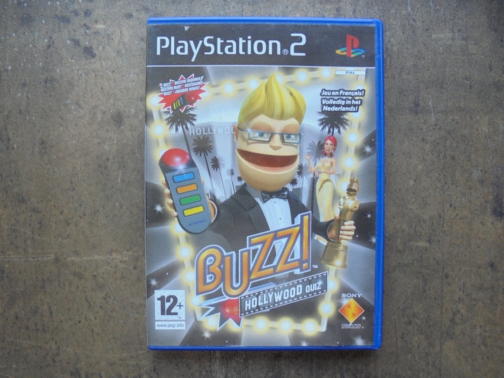 Buzz Hollywood Quiz voor PS2 (zie foto's) II, Games en Spelcomputers, Games | Sony PlayStation 2, Puzzel en Educatief, Gebruikt