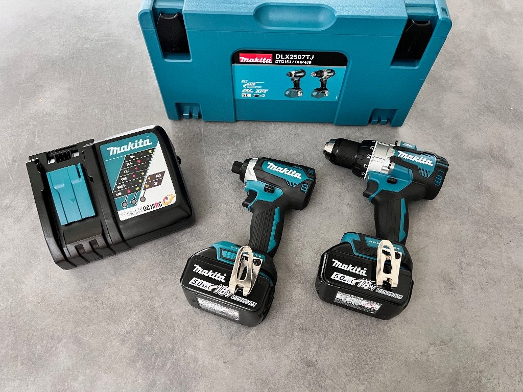 MAKITA DLX2507TJ 18V 5.0Ah ACCU KLOP- BOORMACHINE + SLAGTOL, Ophalen of Verzenden, Nieuw, Overige typen