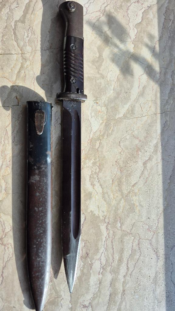 Wehrmacht/SS K98 bayonet ddl 1942 nummergelijk, Verzamelen, Ophalen of Verzenden