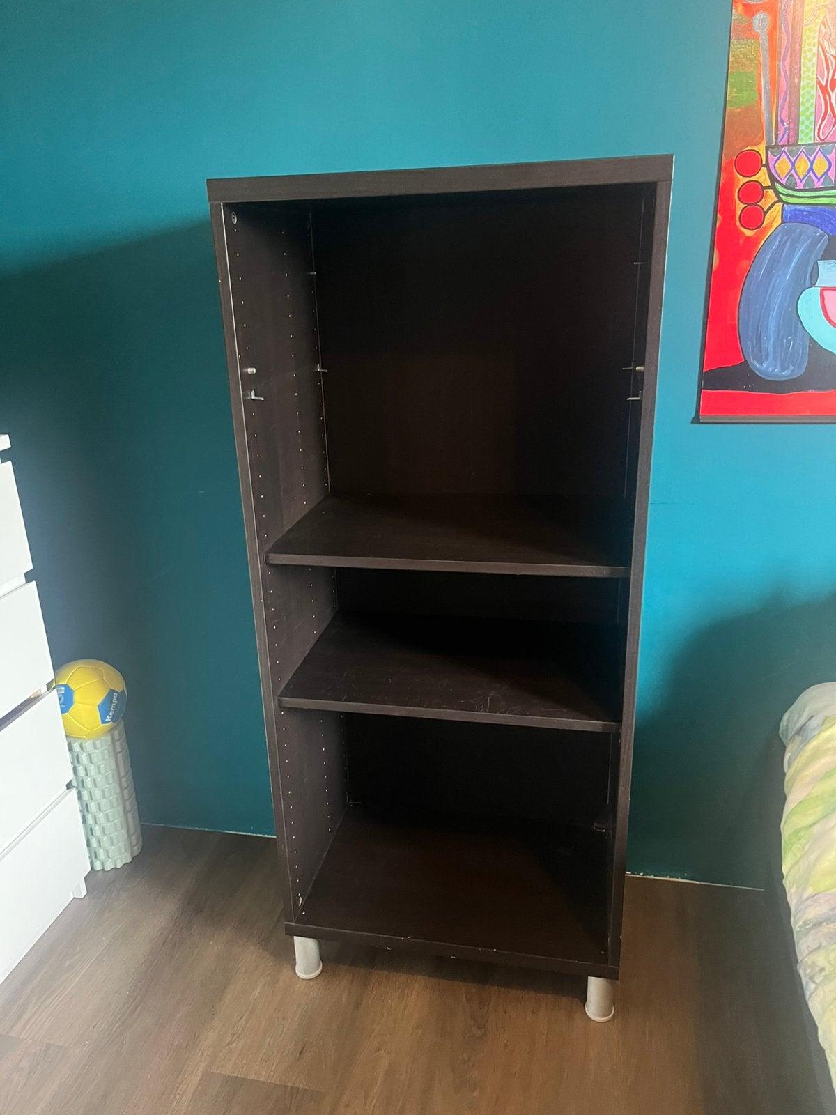 IKEA Besta kast zwartbruin 128x69x40 cm met pootjes, Ophalen, Met plank(en), Gebruikt, 100 tot 150 cm