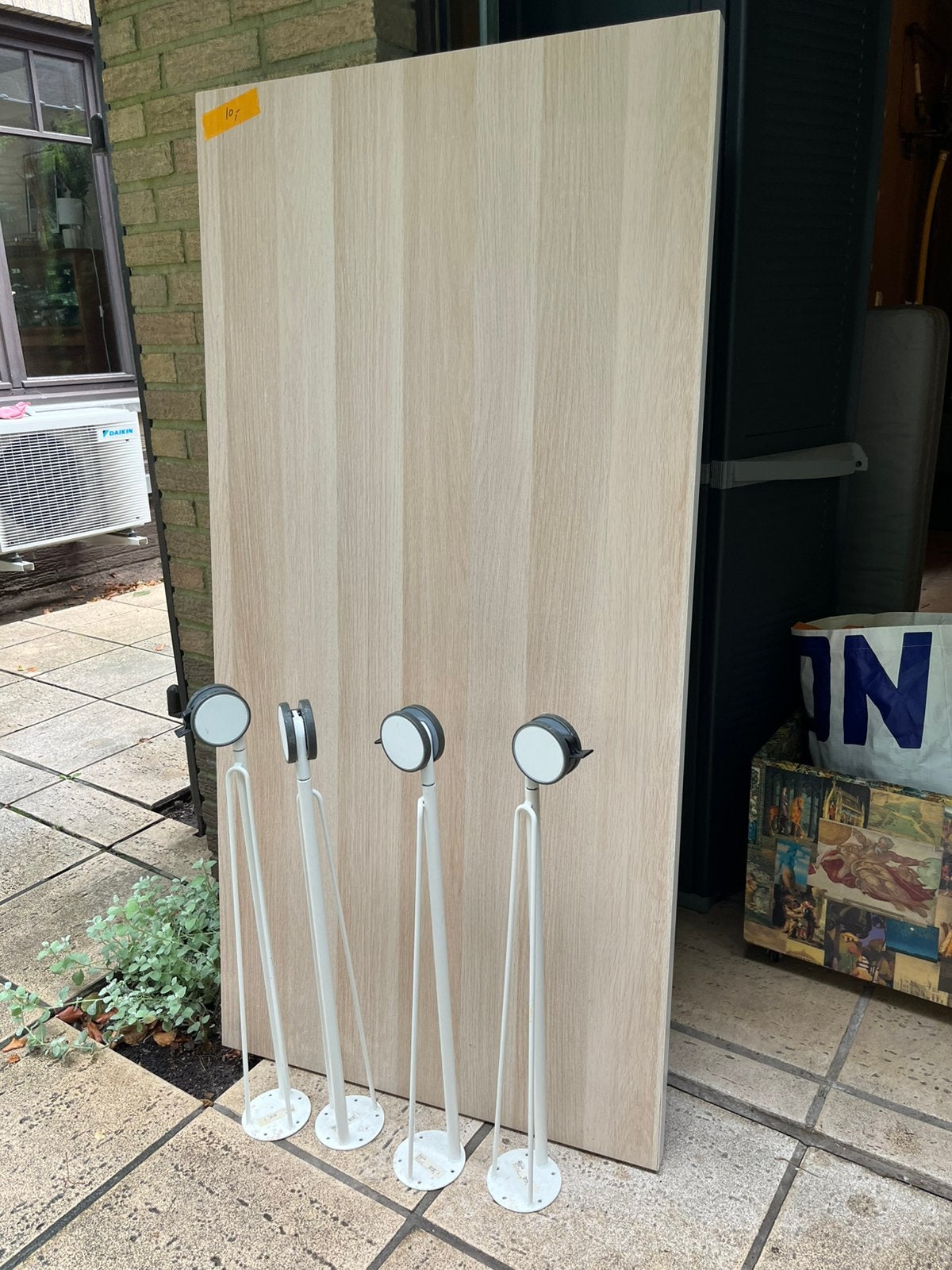 Tafel IKEA met poten met wieltjes, Enlèvement, Comme neuf, Rectangulaire, Modern