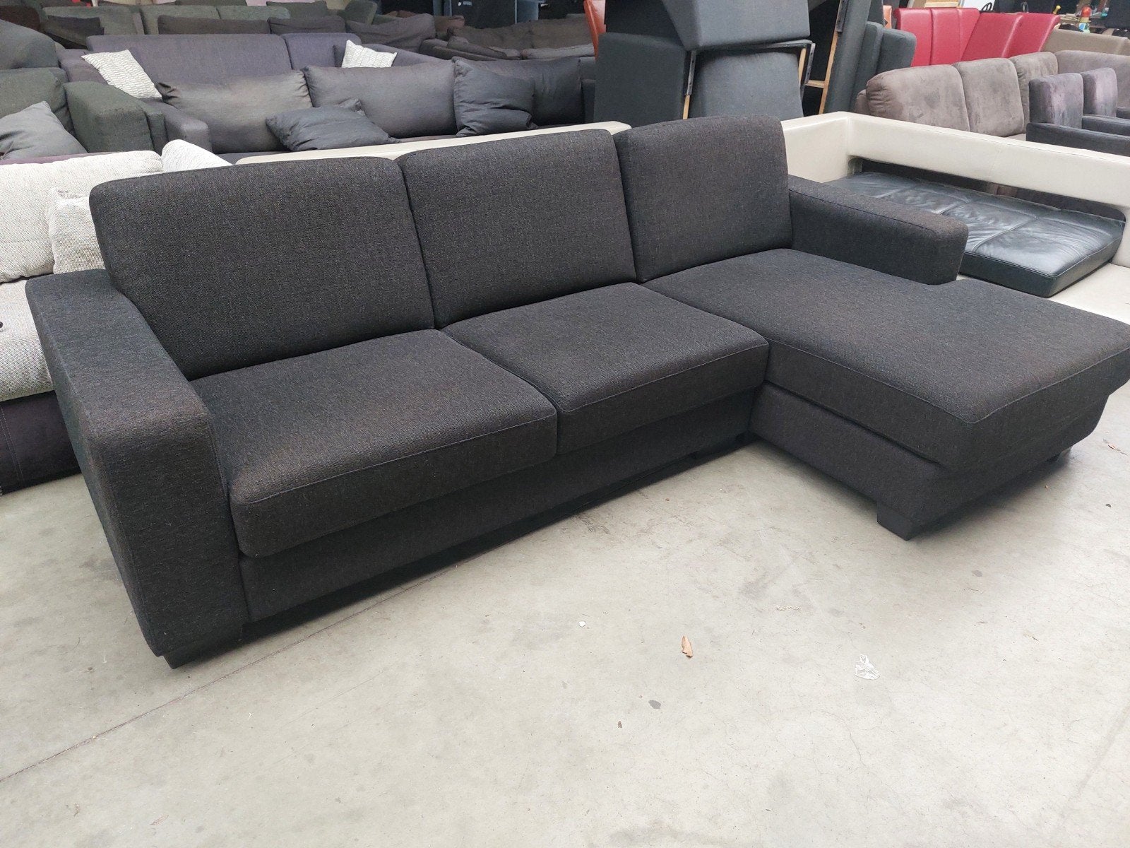 hoekbank salon zetel zwart, Maison & Meubles, Enlèvement, Banc d'angle, Tissus