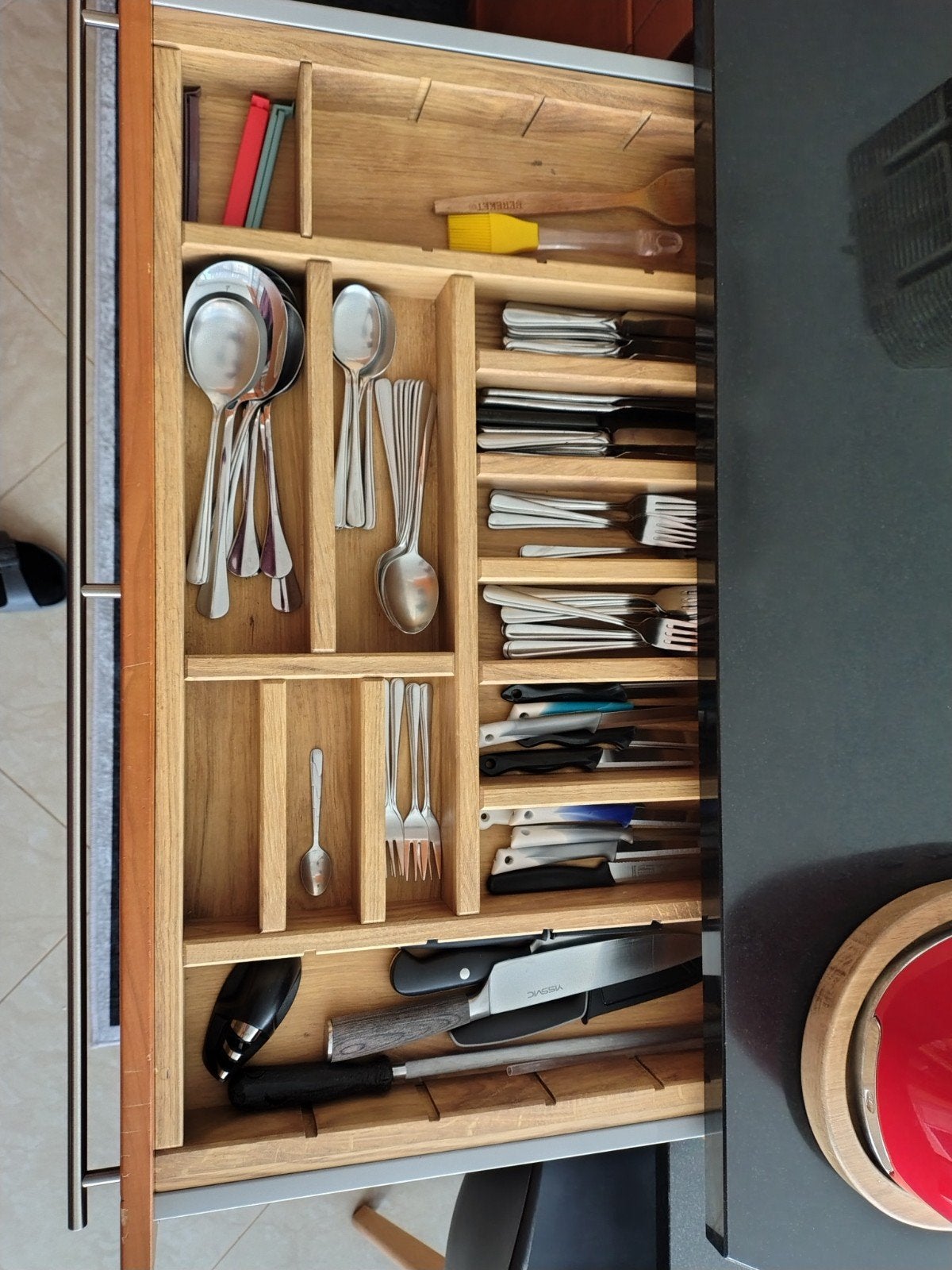 organisateur de tiroir en bois 47 x 80 cm, Enlèvement ou Envoi, Utilisé, Chêne