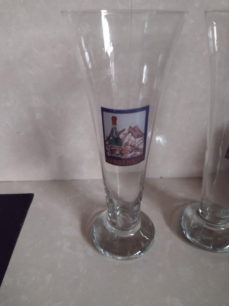 Fluitglas bergenbier decalco Aalst zeeberg, Ophalen of Verzenden