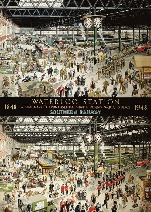 Waterloo Station puzzel van 1000 stukjes, Hobby en Vrije tijd, Ophalen of Verzenden, 500 t/m 1500 stukjes, Zo goed als nieuw, Legpuzzel