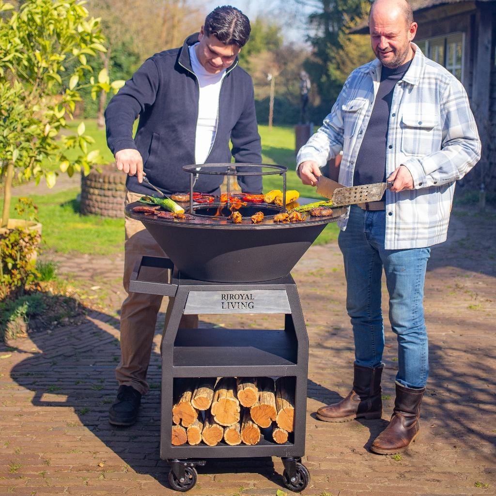 Plancha BBQ grill Maestro Smokeless XXL 80 Blackline Primeur, Ophalen of Verzenden, Nieuw, RJRoyal Living, Met accessoires