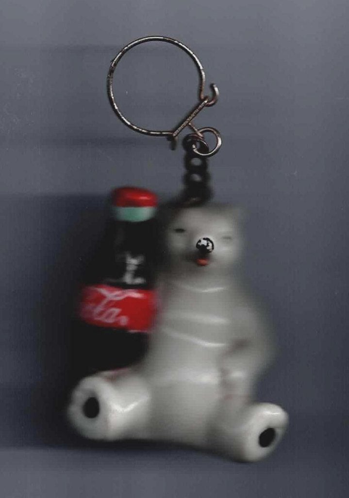 Porte clé Coca-Cola : Ours avec bouteille 1950, Collections, Envoi, Utilisé, Ustensile