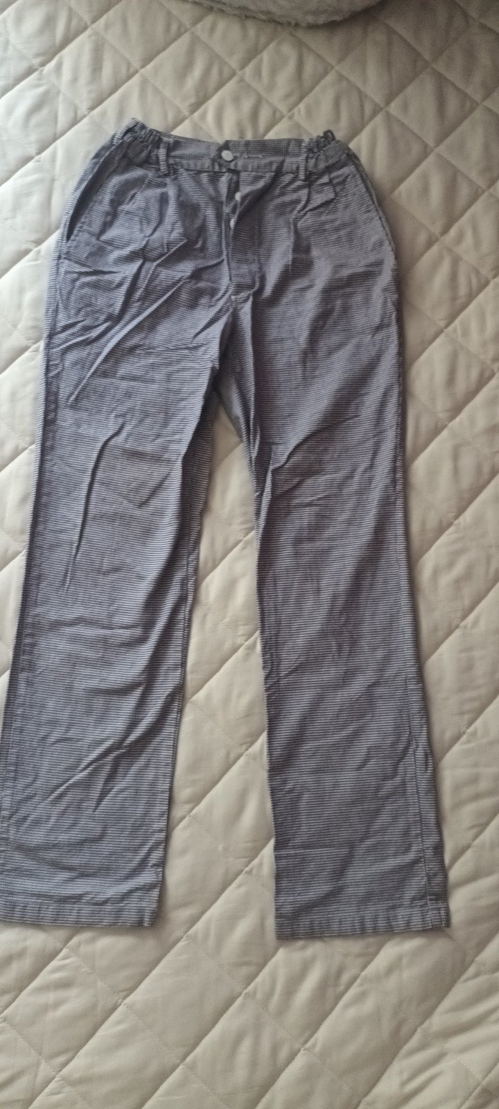 Grijs-witte geruite pantalon / chino, Kleding | Dames, Ophalen, Grijs