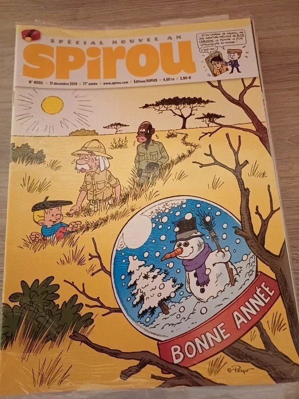 Lot de (6) magazines Journal de spirou - Année 2014 -, Collections, Envoi, 1980 à nos jours, Journal