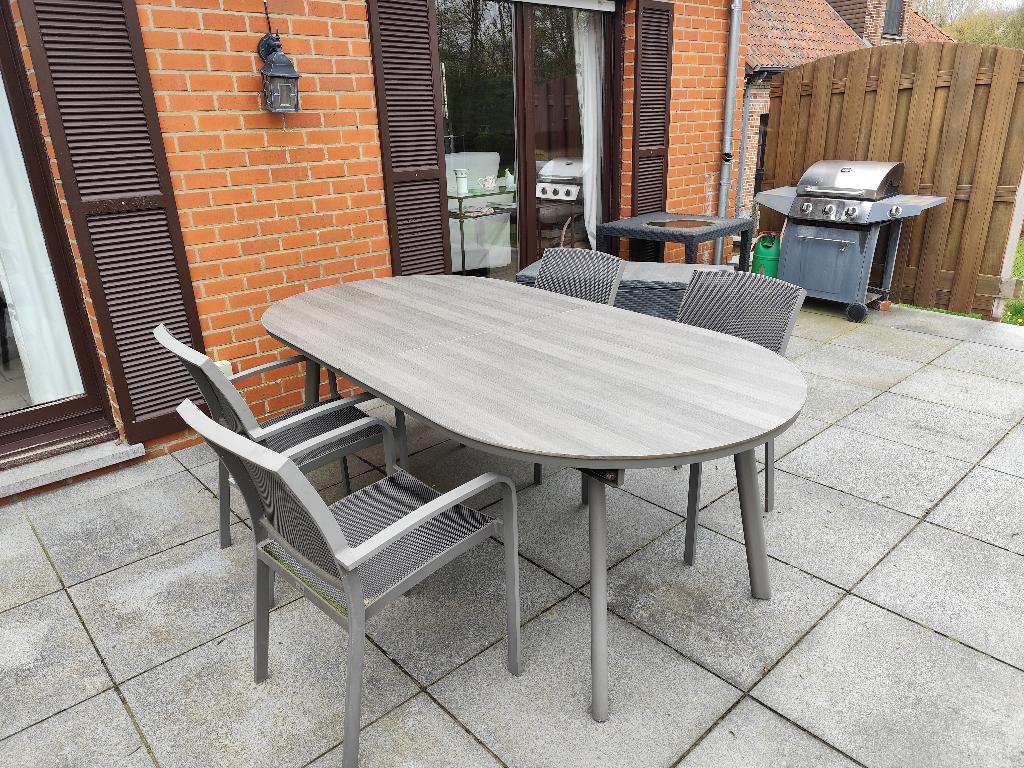 Ensemble de jardin, Jardin & Terrasse, Tables de jardin, Enlèvement, Comme neuf, Ovale