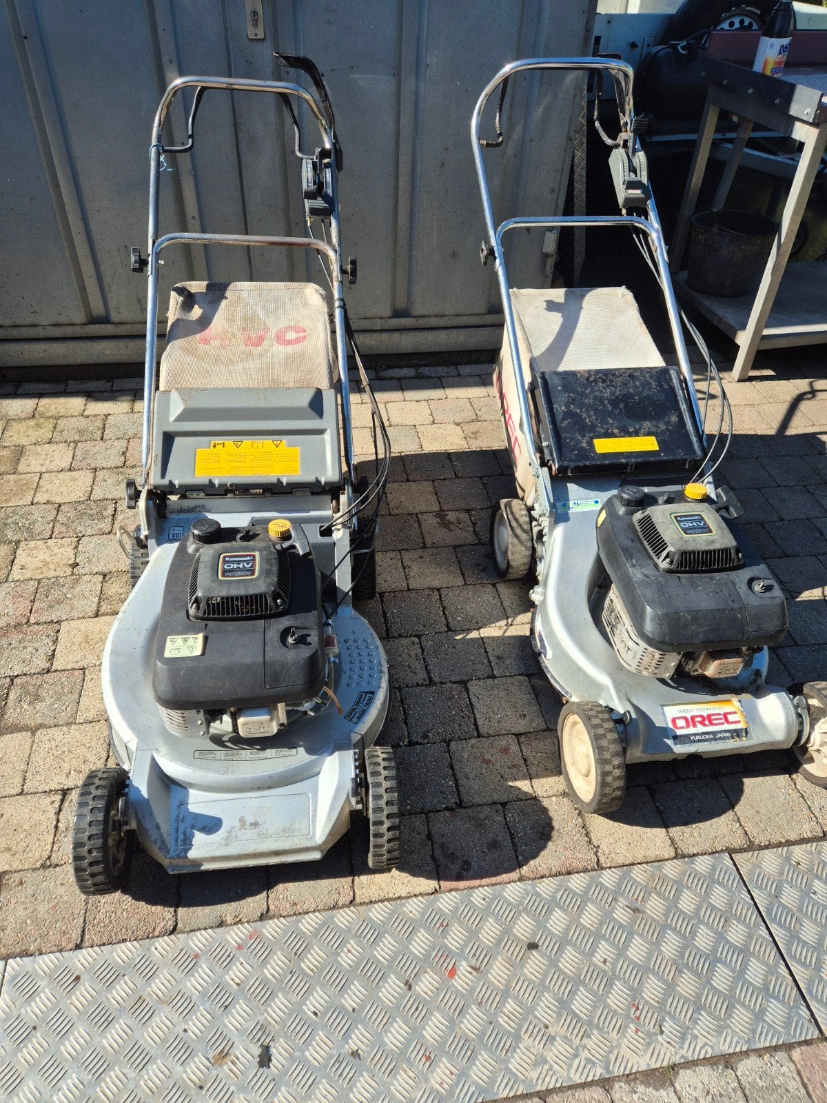 Orec grasmaaiers 2 stuks, Ophalen, Cirkelmaaier, Gebruikt, Versnellingen