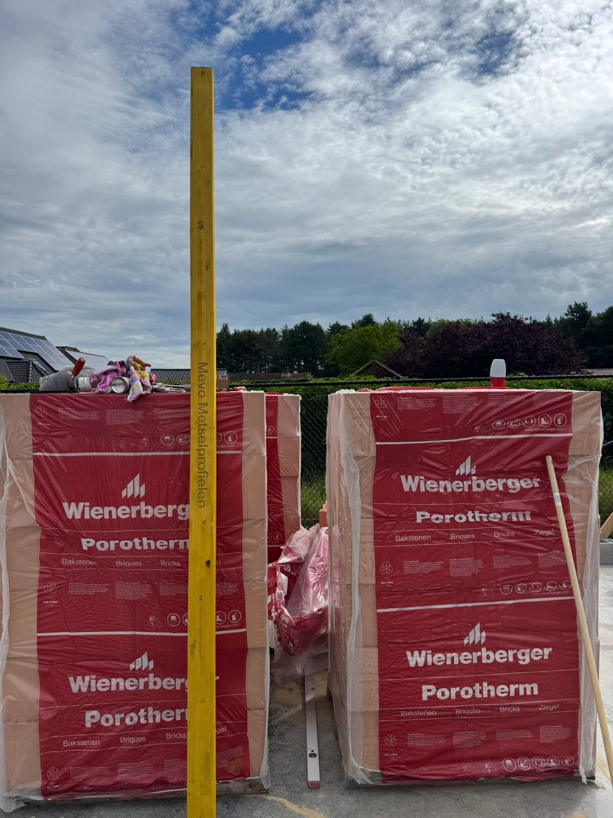 4 Metsel profielen,2 houten zijn 1week oud dus splinternieuw, Ophalen, Zo goed als nieuw