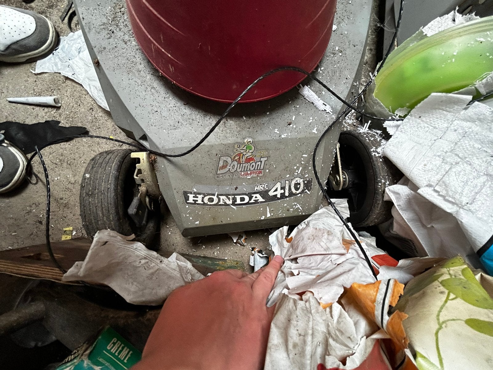 Grasmaaier, Ophalen, Gebruikt