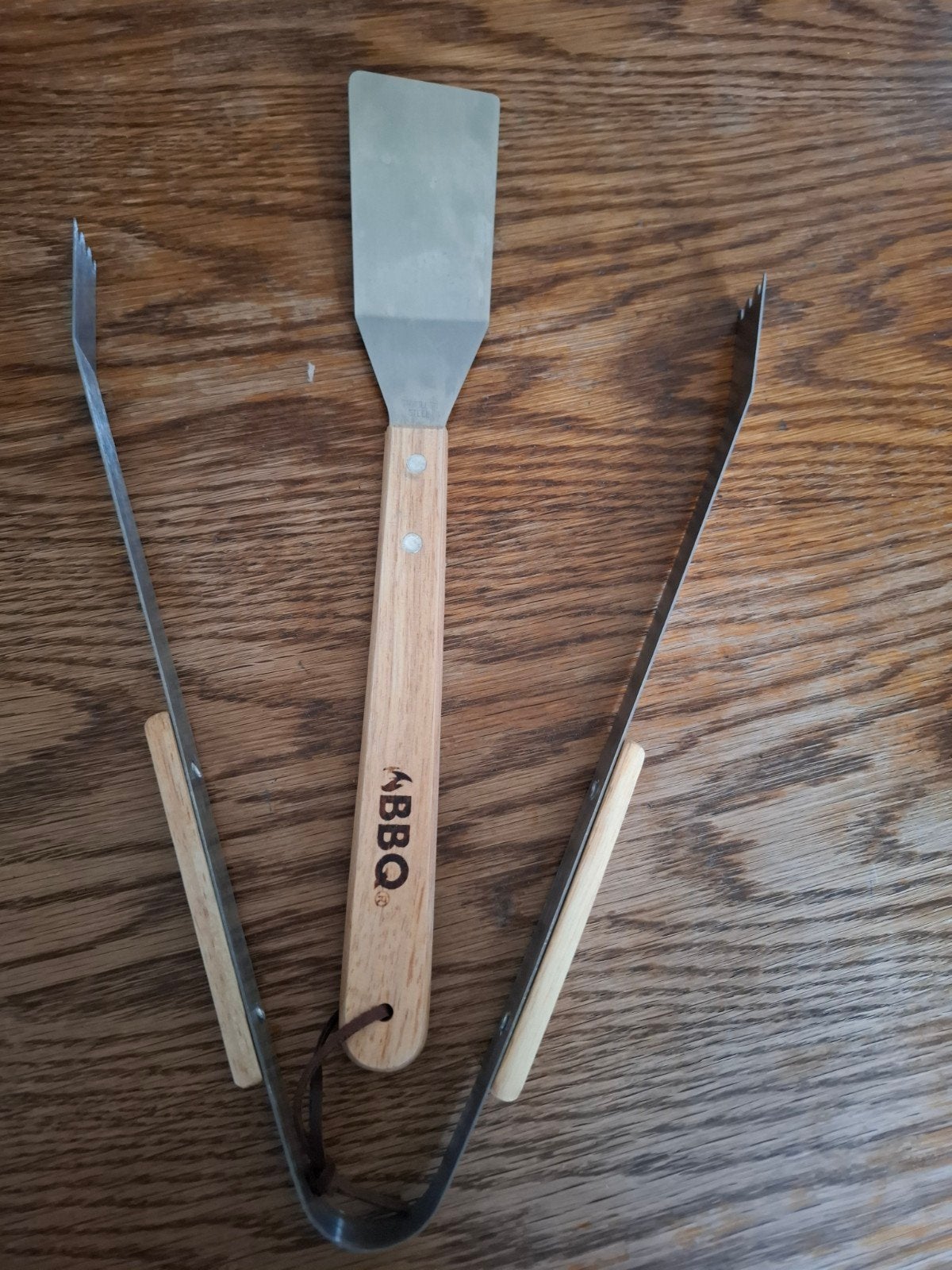 BBQ-gereedschapset – RVS met houten handgrepen, Ophalen