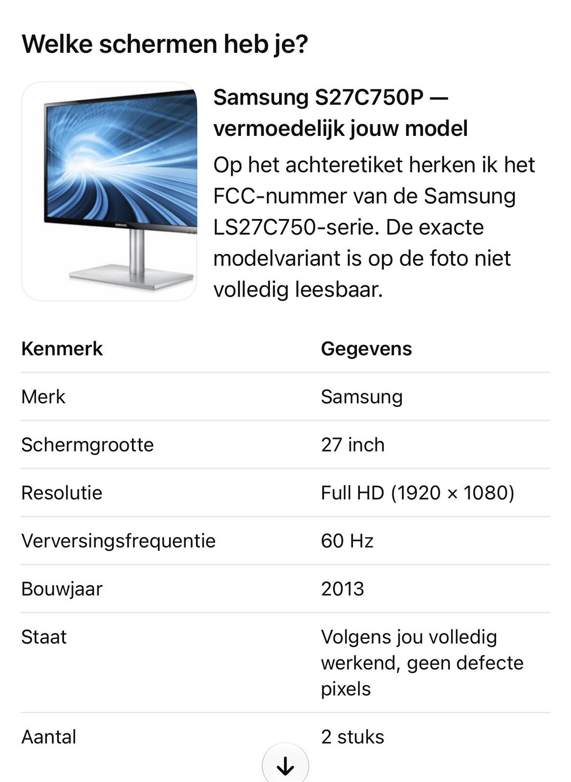 Samsung 27 inch Full HD monitoren – 2 stuks – uitstekende, 27inch, Ophalen, Zo goed als nieuw