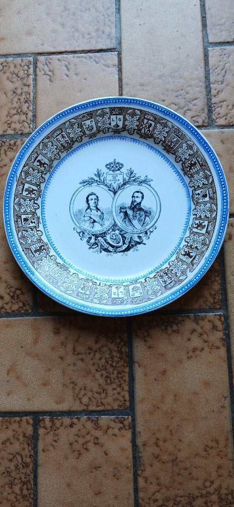 Assiette Léopold II & Marie Henriette (BF Keramis), Enlèvement ou Envoi