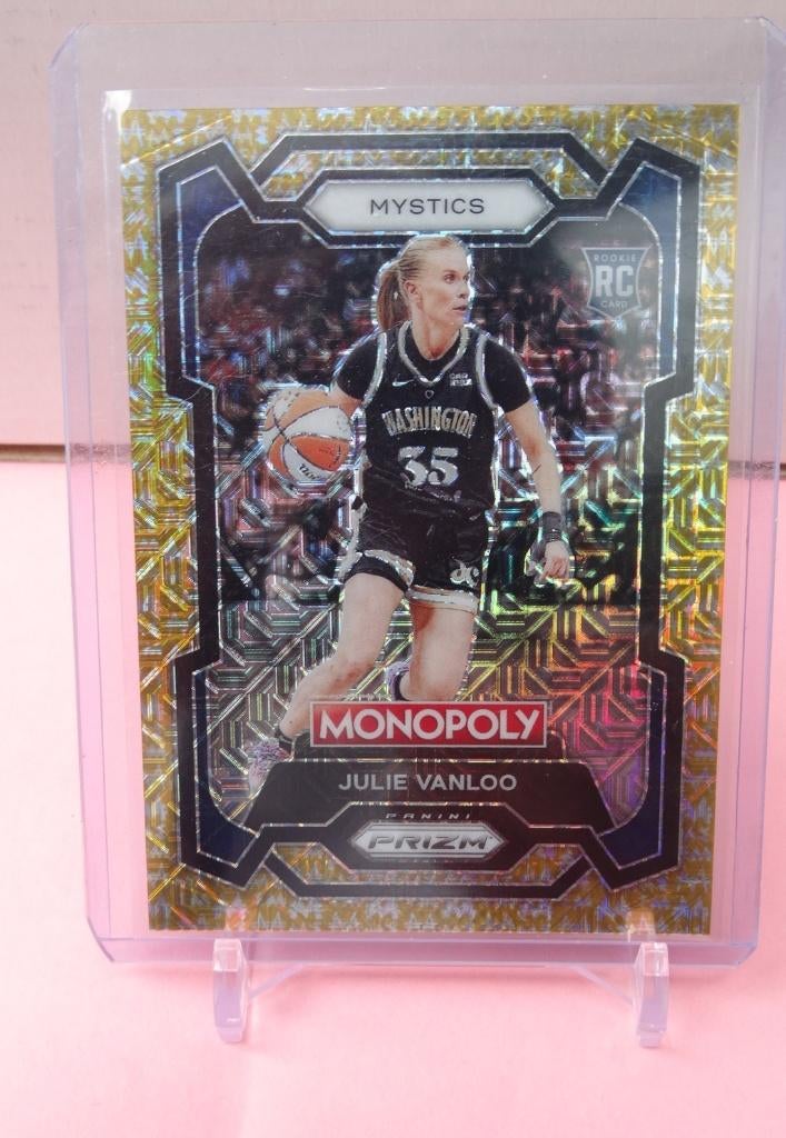 '24 Prizm Julie Vanloo RC #34 Monopoly Gold Shimmer #335/500, Envoi, Neuf, Image