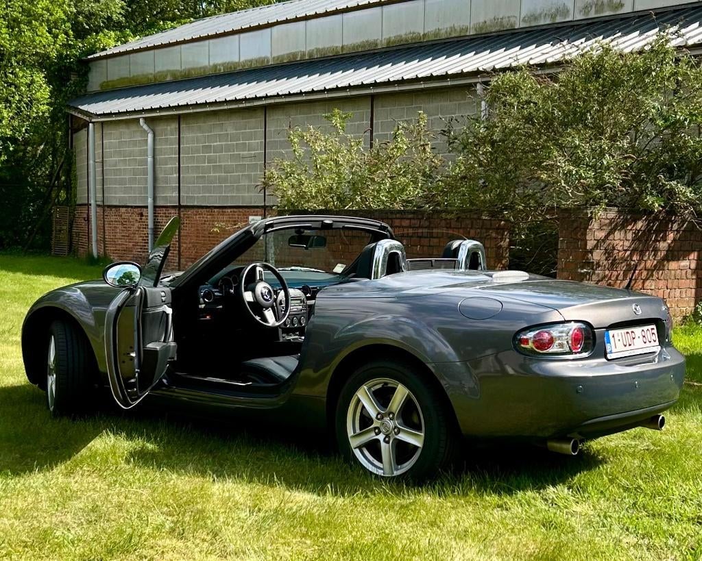 Mazda MX-5 1.8 Roadster Coupé – Hardtop – 2008 – 67.900 km, Cuir, Argent ou Gris, Achat, 174 g/km