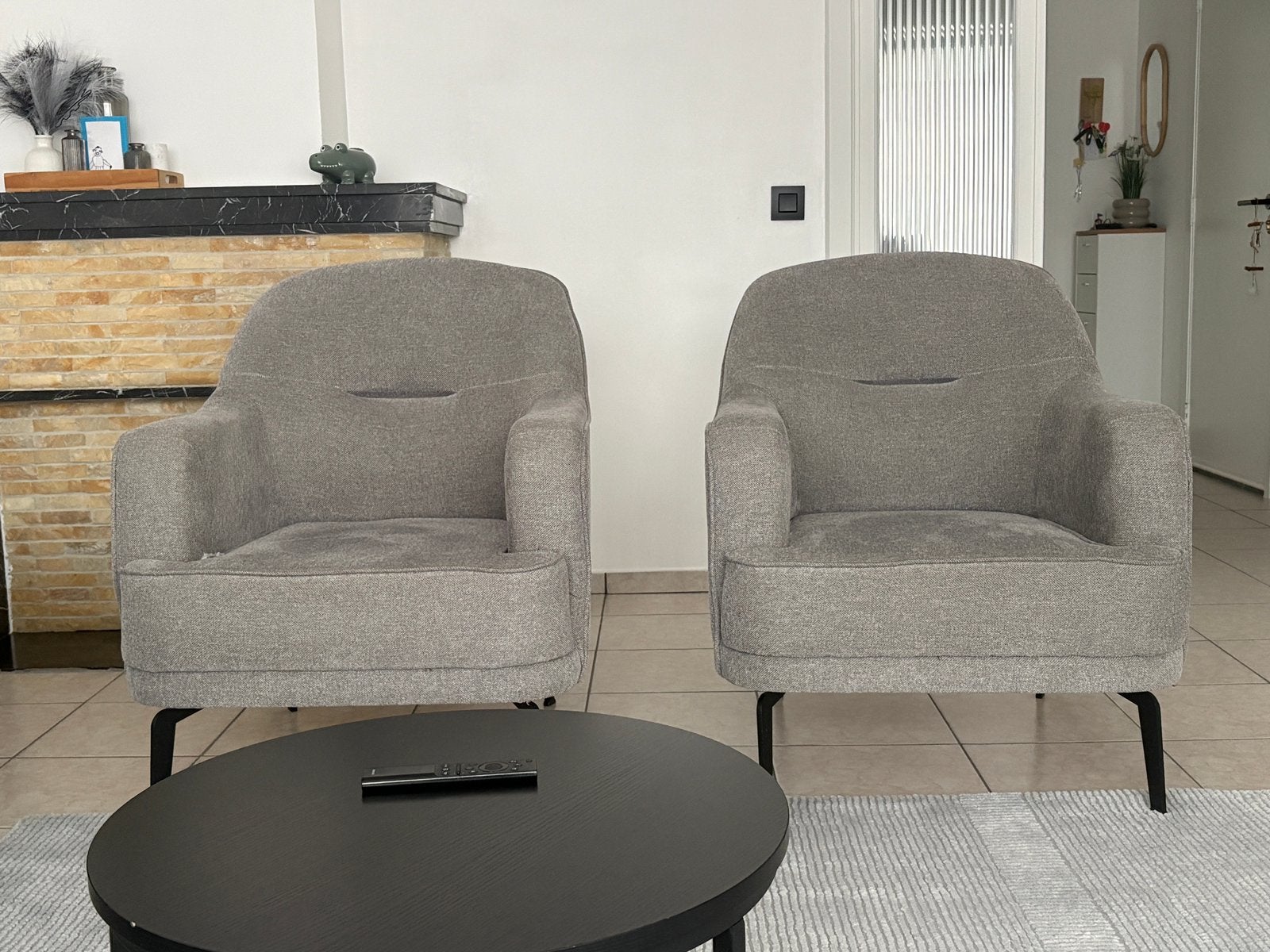 Fauteuils moderne en tissu, Enlèvement, Comme neuf, Tissus