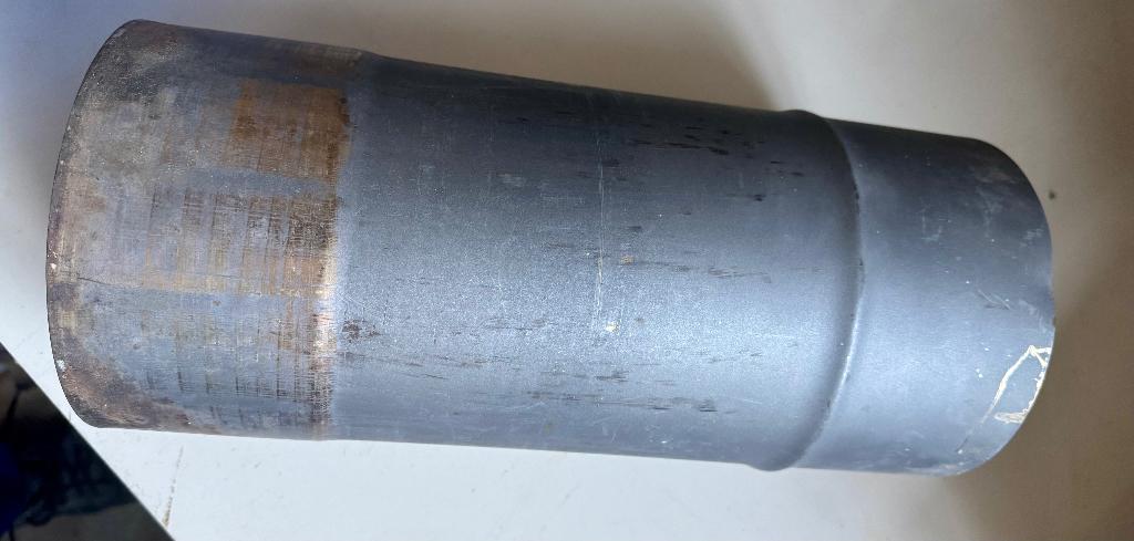 kachelbuis 150 mm lengte 34 cm met schouwplaat, Doe-het-zelf en Bouw, Buizen en Afvoer, Overige materialen, Gebruikt, Ophalen of Verzenden