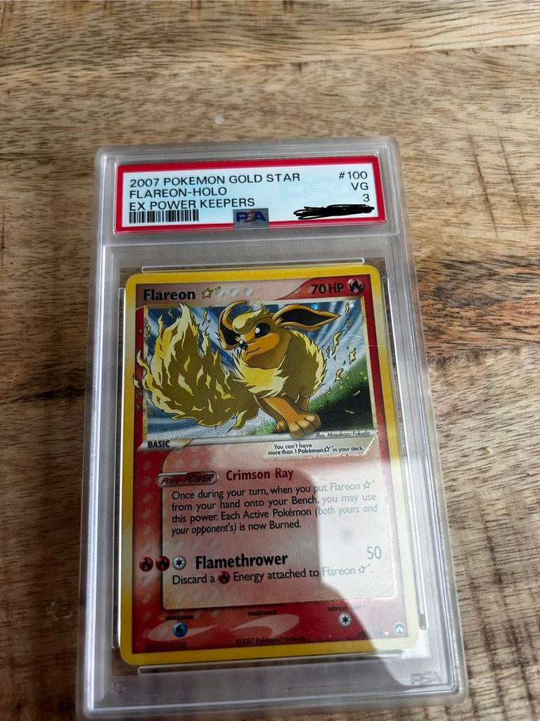Flareon Goldstar PSA 3, Ophalen of Verzenden, Zo goed als nieuw, Losse kaart, Foil