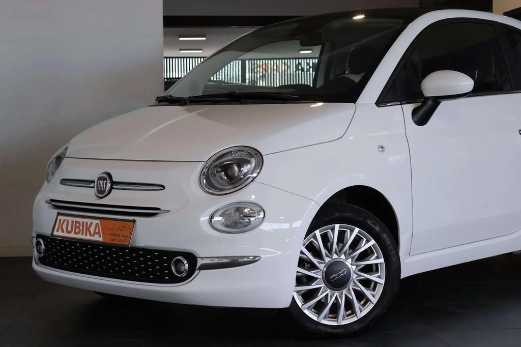 Fiat 500 1.0i MHEV CruiseC Pano Navi Garantie* (bj 2023), Auto's, 4 zetels, Gebruikt, Wit, 3 cilinders