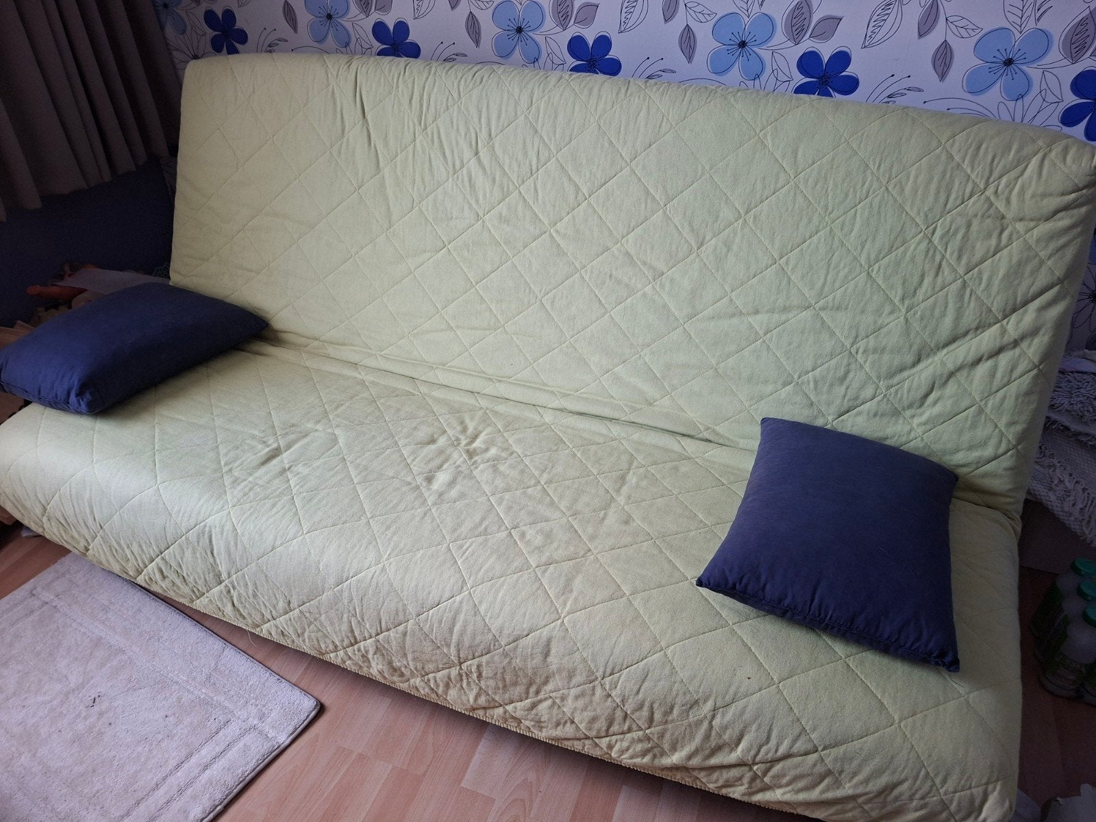 slaapbank, Ophalen, Blauw, Zo goed als nieuw, Twijfelaar