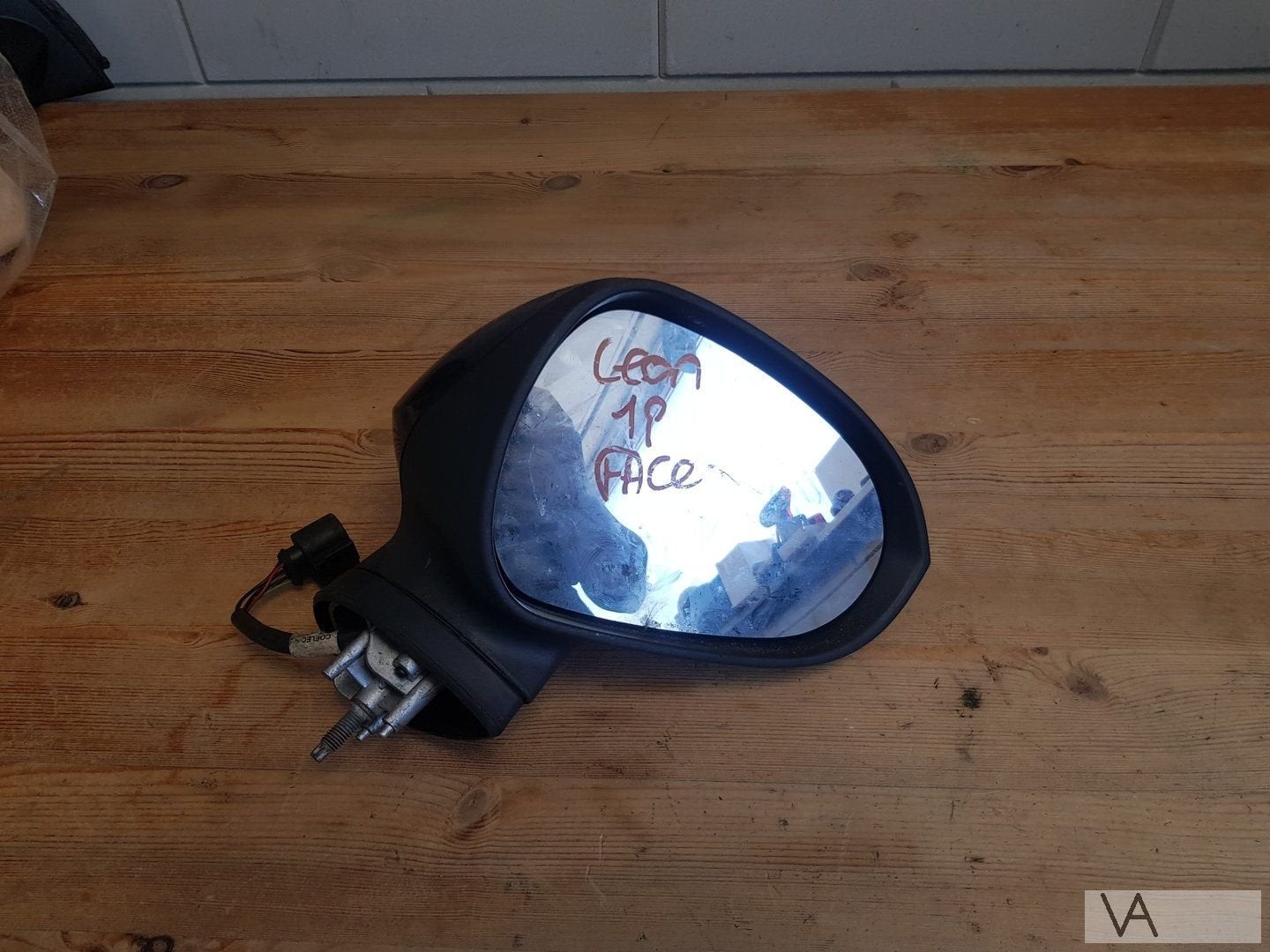 Seat Leon 1P 2009 - 2013 spiegel rechts facelift blauw €30, Gebruikt, -, -, Ophalen of Verzenden