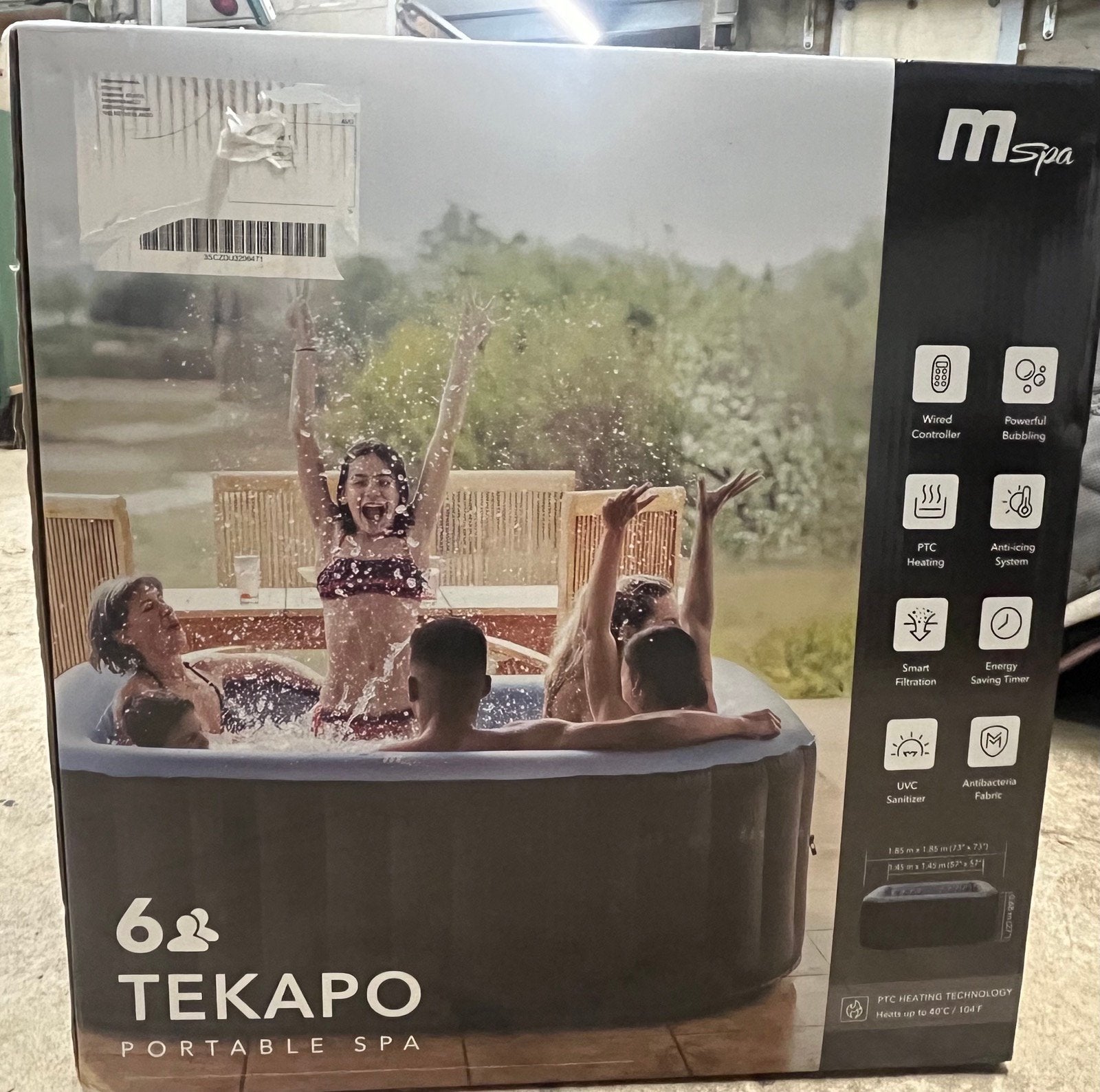 Gloednieuwe jacuzzi, TEKAPO, 6 personen, Ophalen, Zo goed als nieuw, Opblaasbaar