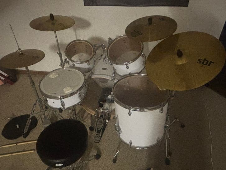 Batterie Pearl Export Series 22" White, Musique & Instruments, Enlèvement, Utilisé, Pearl