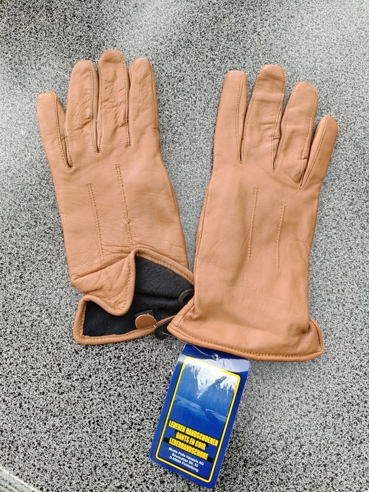 gants en cuir marron taille 7.5, Enlèvement, Gants