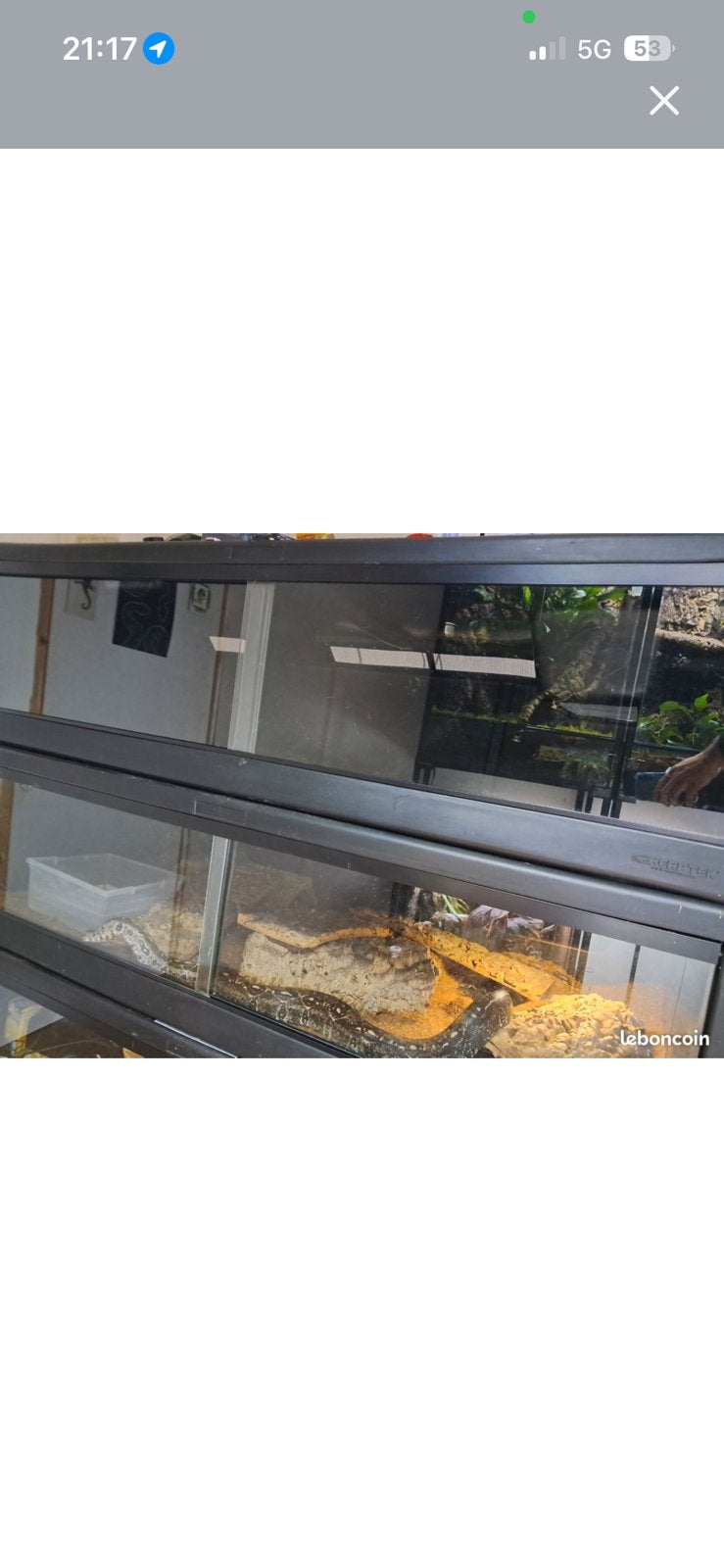 terrarium herptek pro 120/70/50 equipe, Enlèvement, Comme neuf