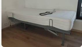 elektrisch bed, Ophalen, 90 cm, Eenpersoons, Wit