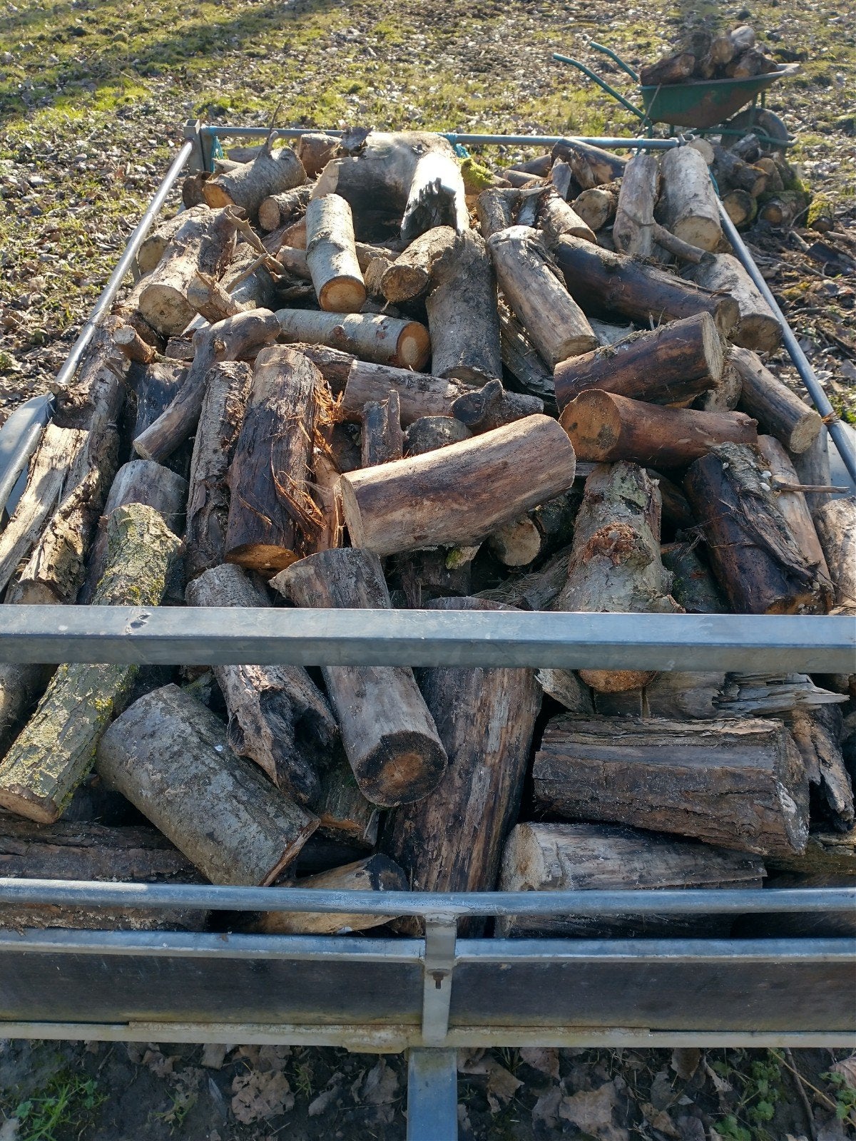 te koop brandhout kana wilg 55€ de kub afhalen, Tuin en Terras, Brandhout, Ophalen