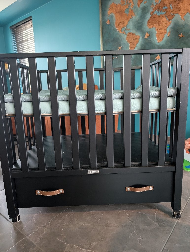 Park op wieltjes met lade, Kinderen en Baby's, Babyparken, Gebruikt, Rechthoekig, In hoogte verstelbaar, Boxkleed, Lade, Wieltjes