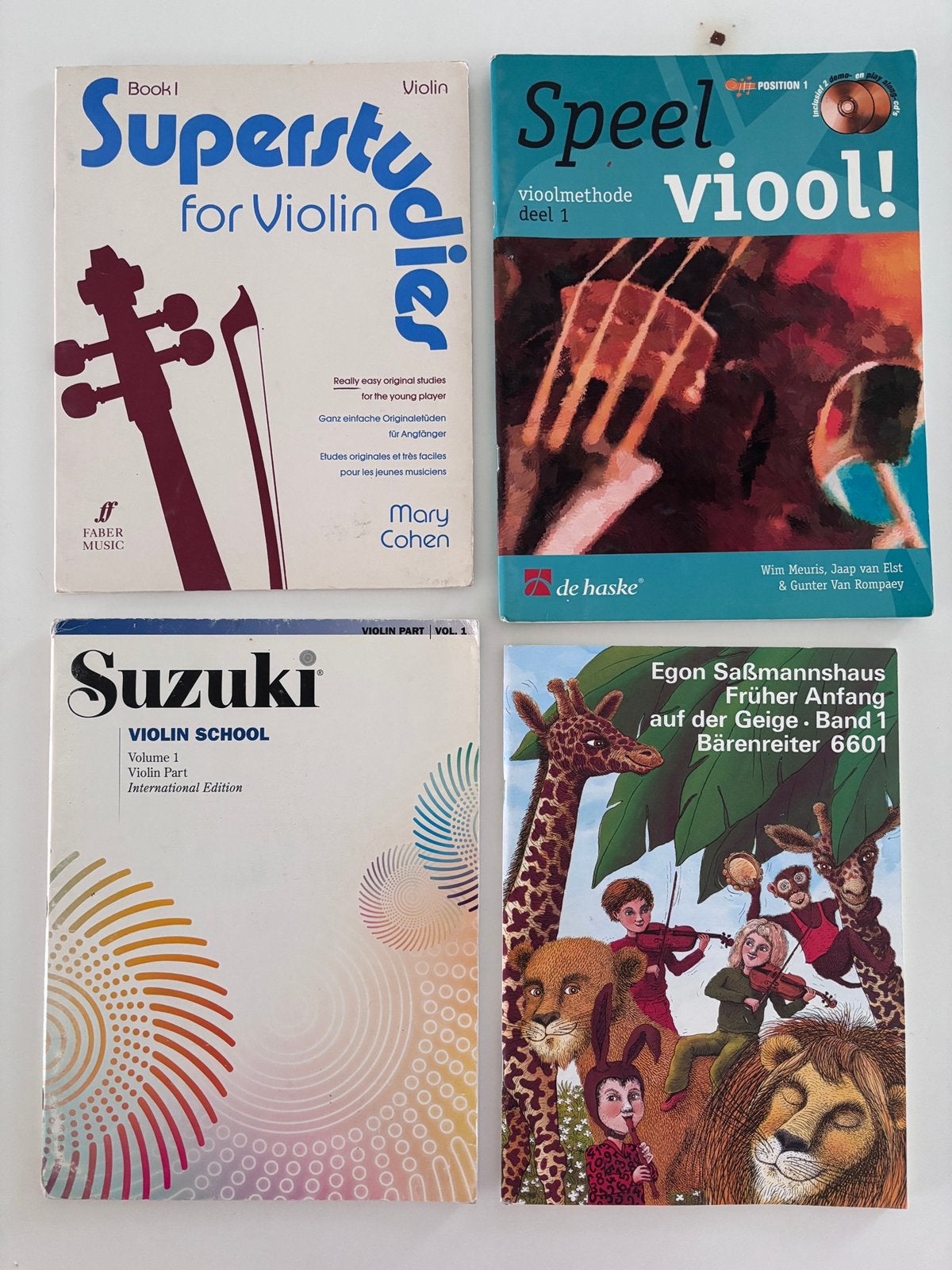 4 manuels de violon, Musique & Instruments, Enlèvement ou Envoi, Utilisé