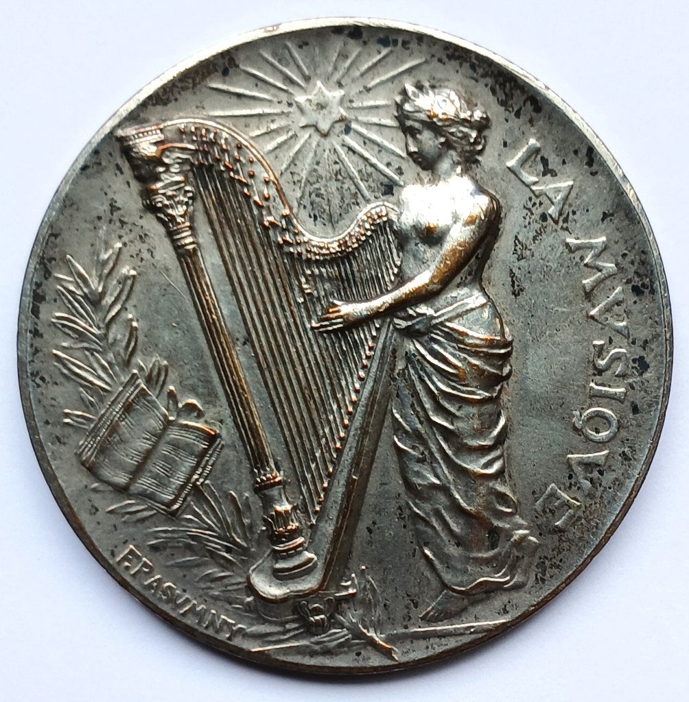 medaille Rasumny - la musique  FALAISE 7/7/1901, Ophalen of Verzenden, Brons