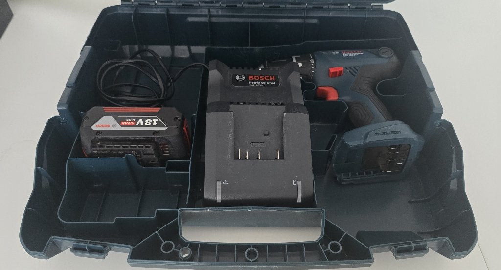 Bosch Pro Boorschroefmachine GSR 18V-21 + Oplader + Batterij, Doe-het-zelf en Bouw, 600 watt of meer, Variabele snelheid, Ophalen of Verzenden