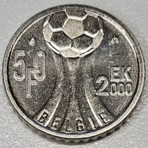België : 50 Frank 2000 NL EK Voetbal Morin 992 Ref 16932, Postzegels en Munten, Munten | België, Ophalen of Verzenden, Metaal