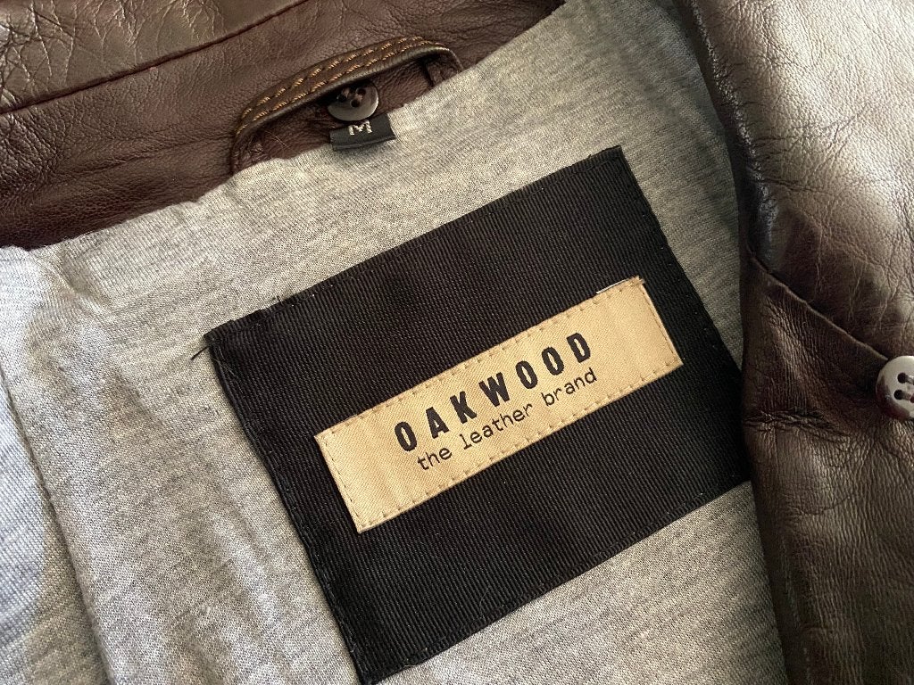 Oakwood - prachtige lederen jas - schaap - konijn - maat M, Kleding | Dames, Maat 38/40 (M), Bruin, Nieuw, Ophalen of Verzenden