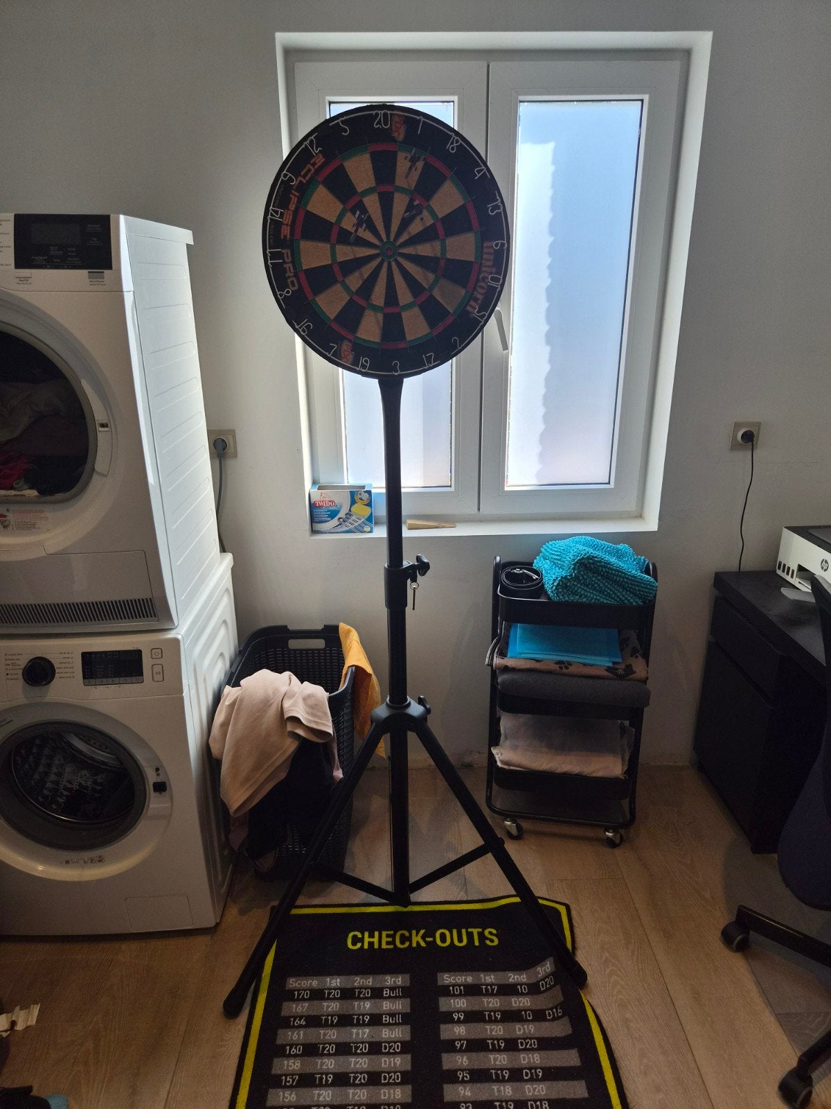 darts setup, Sport en Fitness, Ophalen, Zo goed als nieuw, Dartbord