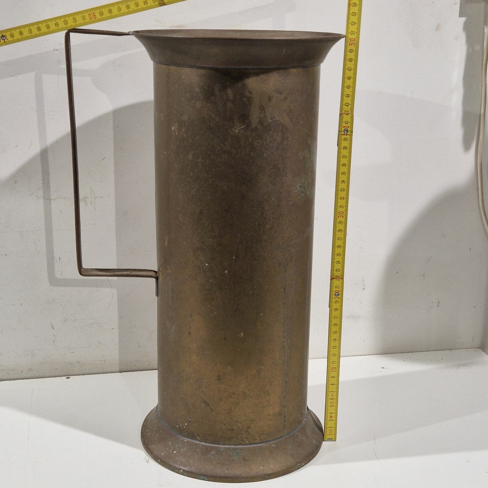 16 liter grote koperen maatbeker , 52 cm hoogte,  messing, Ophalen of Verzenden, Koper
