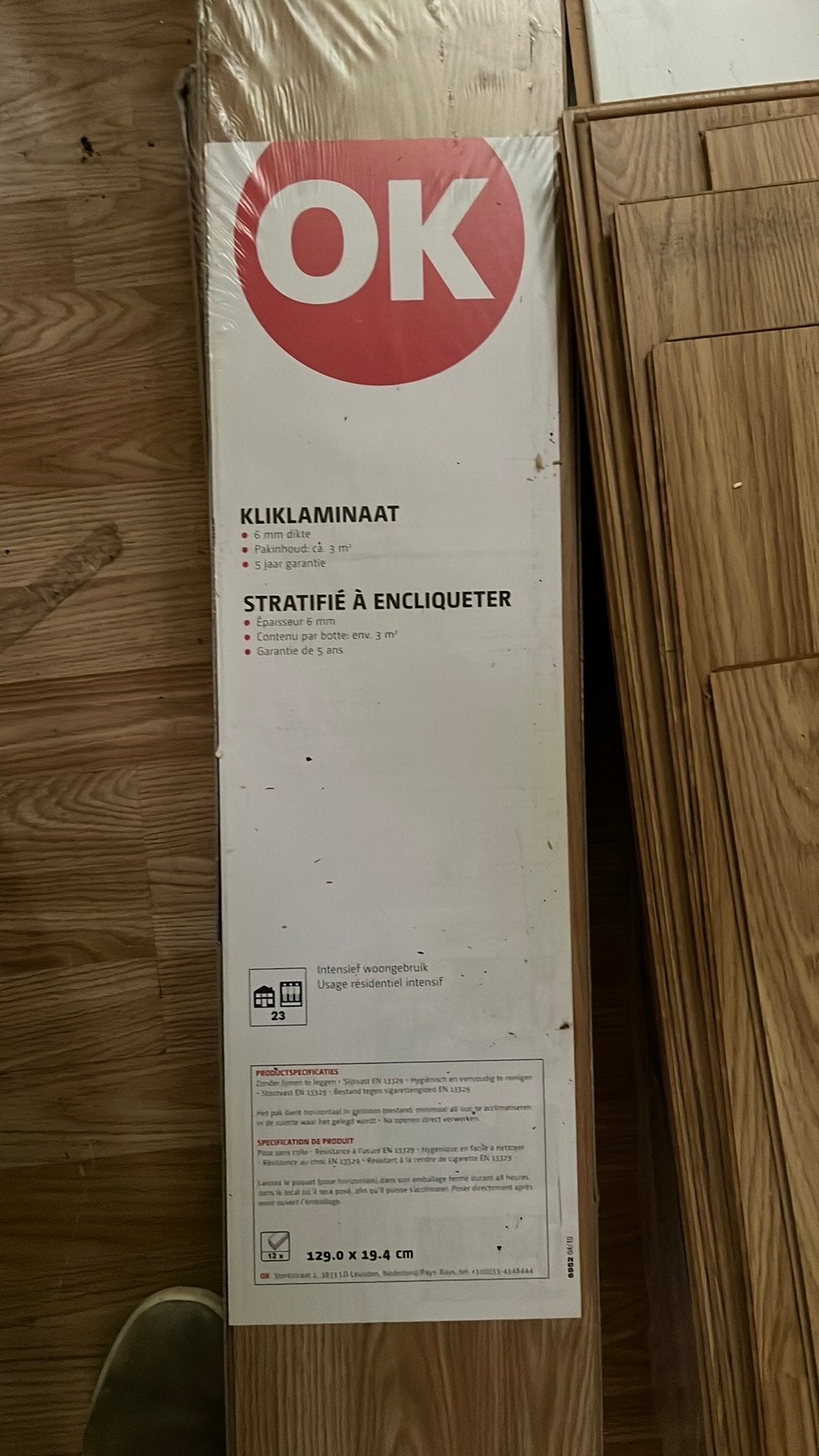 Kliklaminaat, Doe-het-zelf en Bouw, Ophalen, Zo goed als nieuw