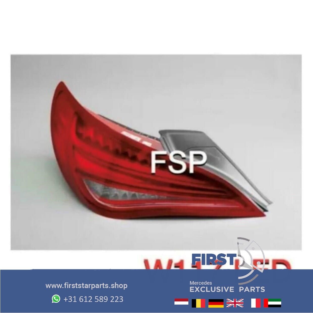 W117 C117 X117 CLA ACHTERLICHT LED LINKS origineel Mercedes, Gebruikt, -, Ophalen of Verzenden, -