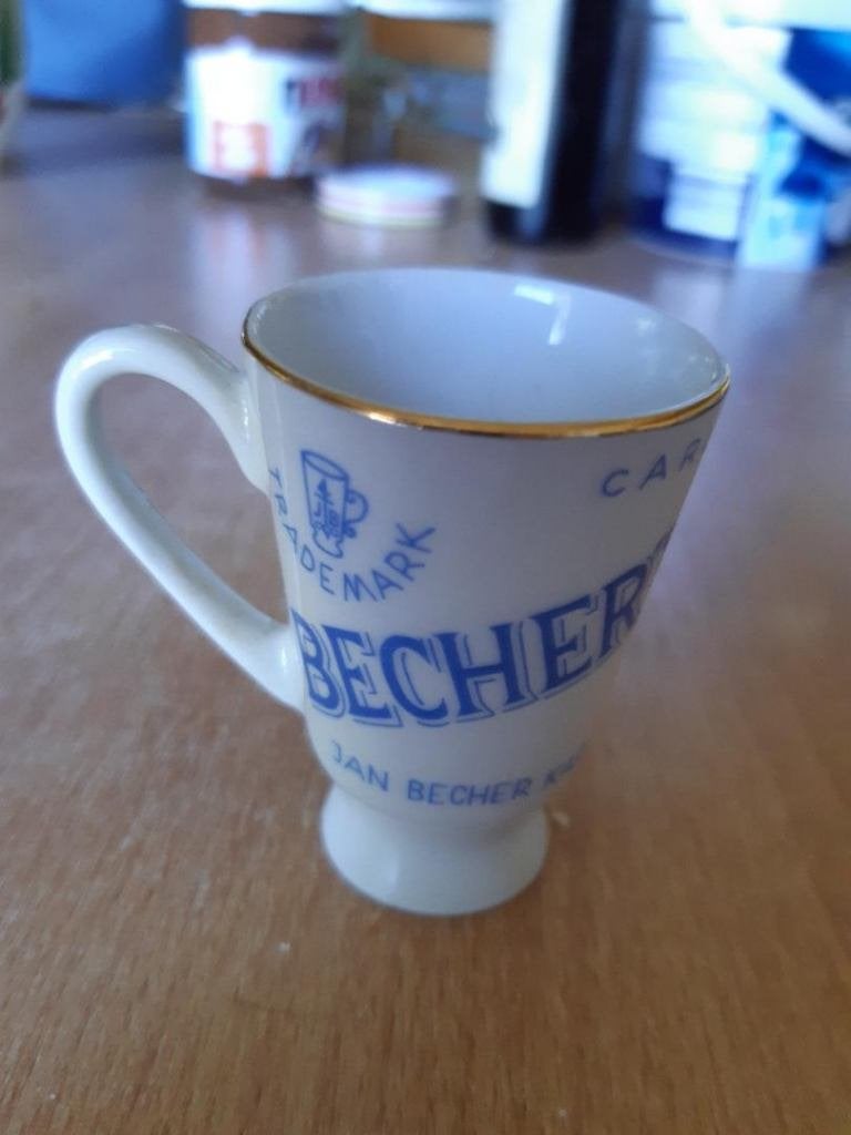 Verre à liqueur Becher's - porcelaine, Verzamelen, Glas en Drinkglazen, Ophalen of Verzenden