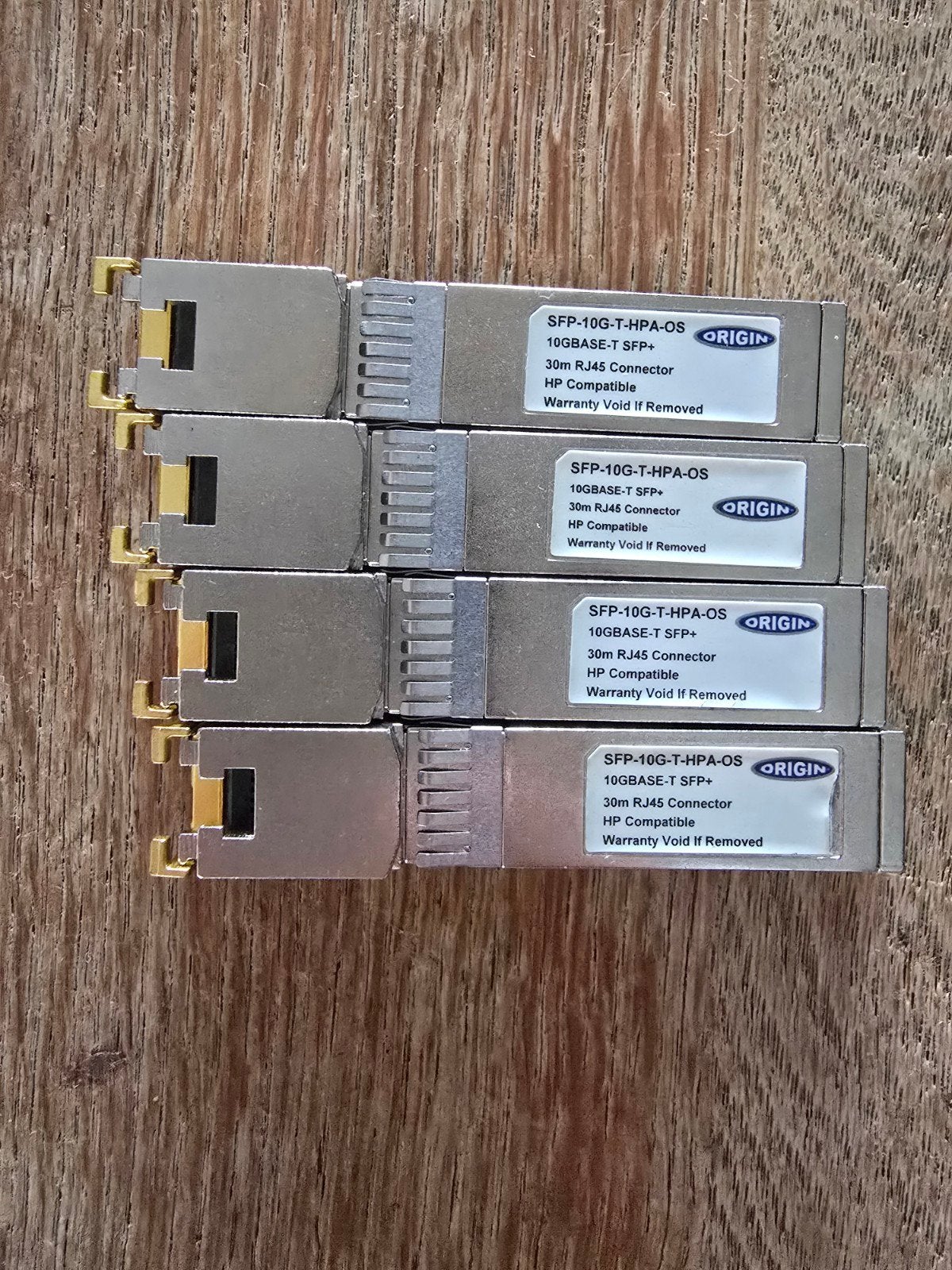 4x 10GBASE-T SFP+ module RJ45 – Origin (HP compatibel), Ophalen, Zo goed als nieuw
