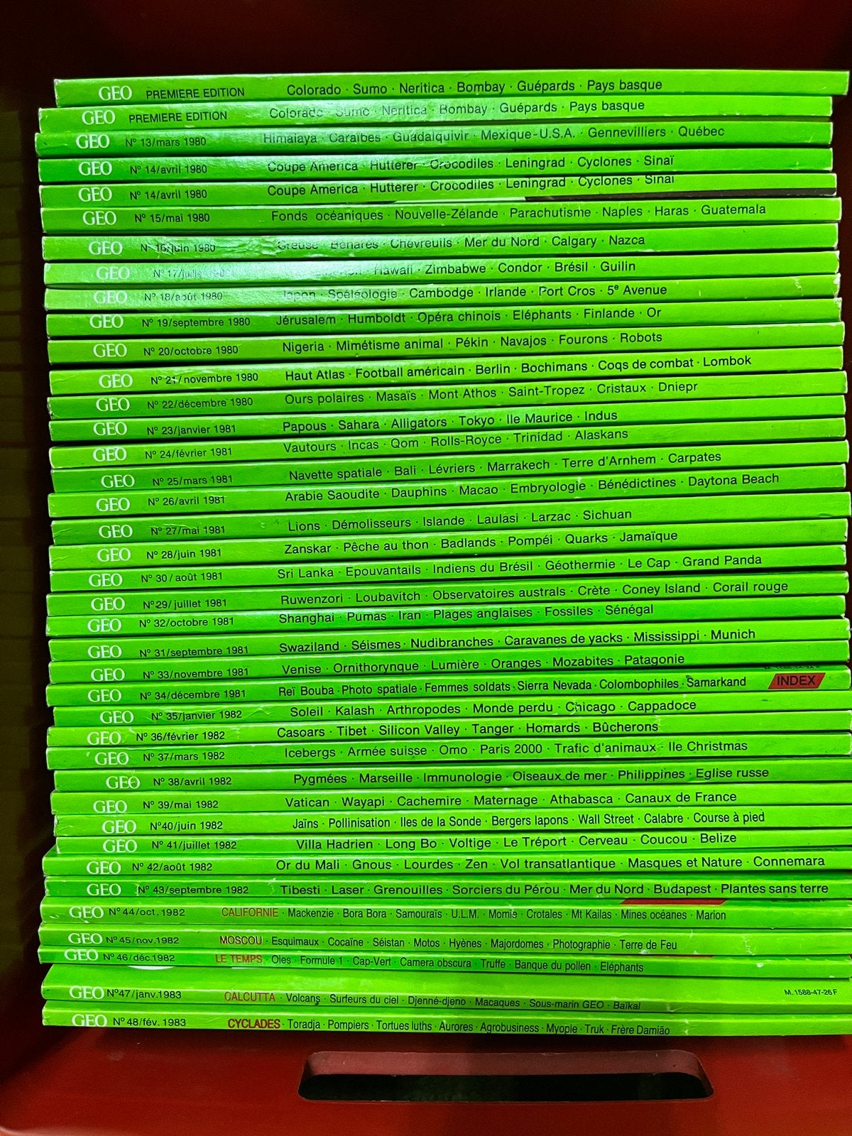 GEO Magazine (français) volume 1980/81/82., Enlèvement, 1980 à nos jours, Journal ou Magazine