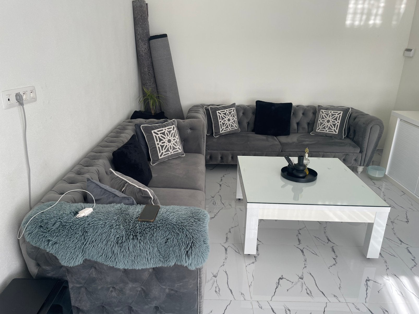 Komplet woonkamer en keuken eettafel, Huis en Inrichting, Ophalen, Vijf personen of meer, Overige vormen, Glas