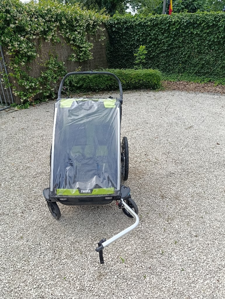Thule Chariot Cab 2 - Cypress Green - Fietskar, 40 à 60 kg, Enlèvement, Utilisé, Suspension