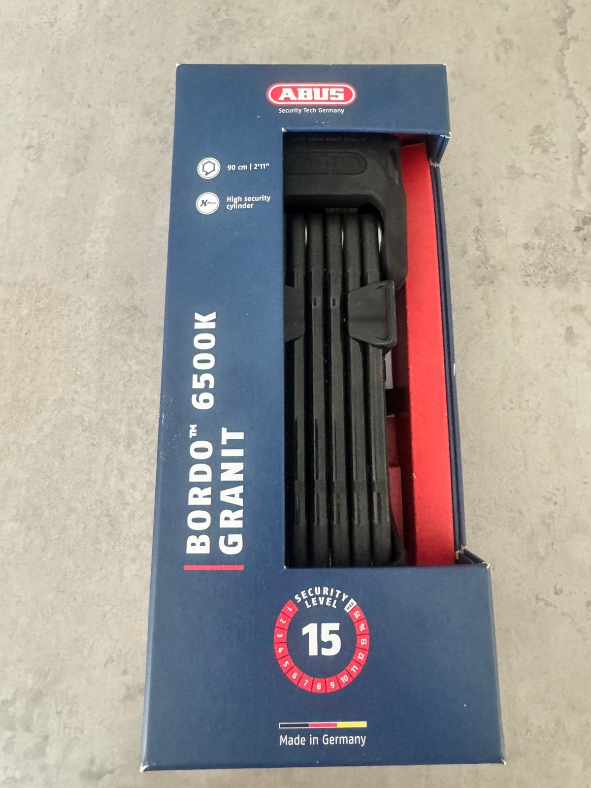Abus Bordo 6500K granit fietsslot, Fietsen en Brommers, Ophalen, Nieuw, Vouwslot
